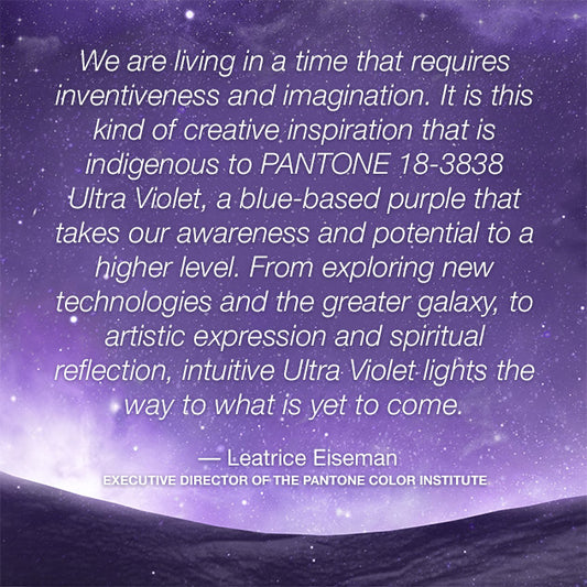 PANTONE’S COLOR OF THE YEAR UltraViolet