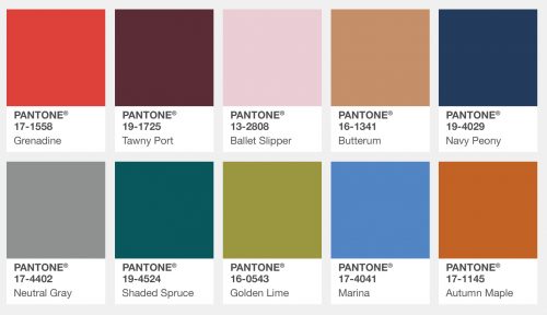 PANTONE’S FALL COLORS 2017