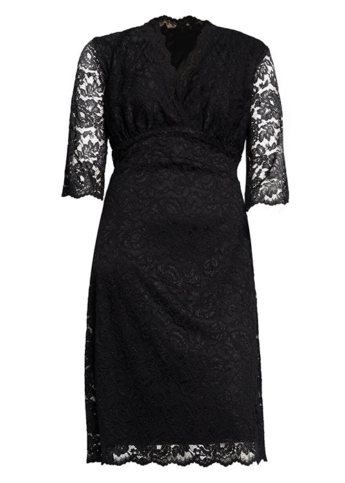 scalloped boudoir lace dress Kiyonna Women's Plus Size Scalloped Boudoir Lace Dress