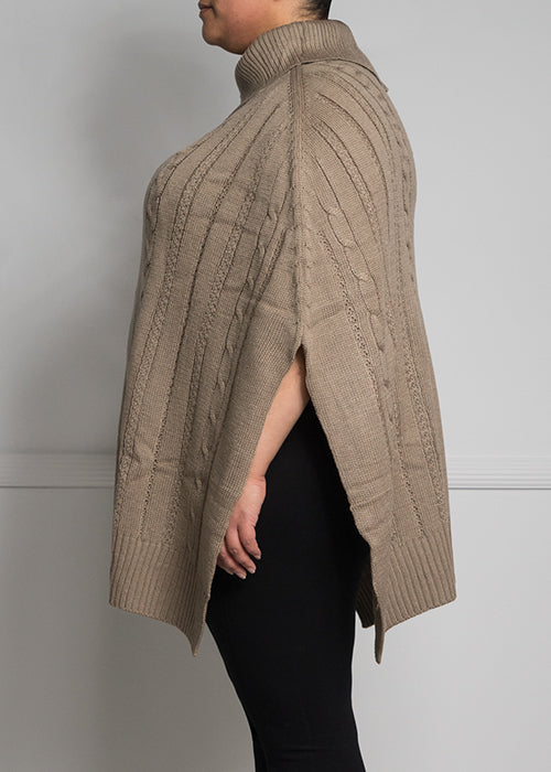 Knit Cape, Camel