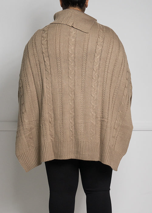Knit Cape, Camel