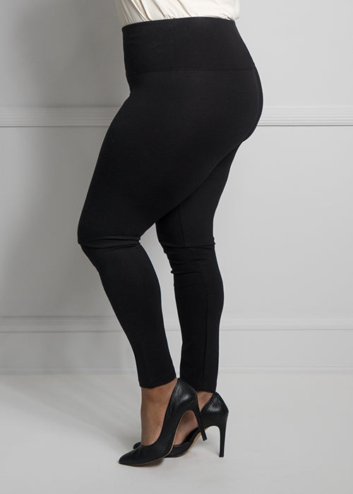 Jessica London Women's Plus Size Ponte Knit Leggings - 2X, Black
